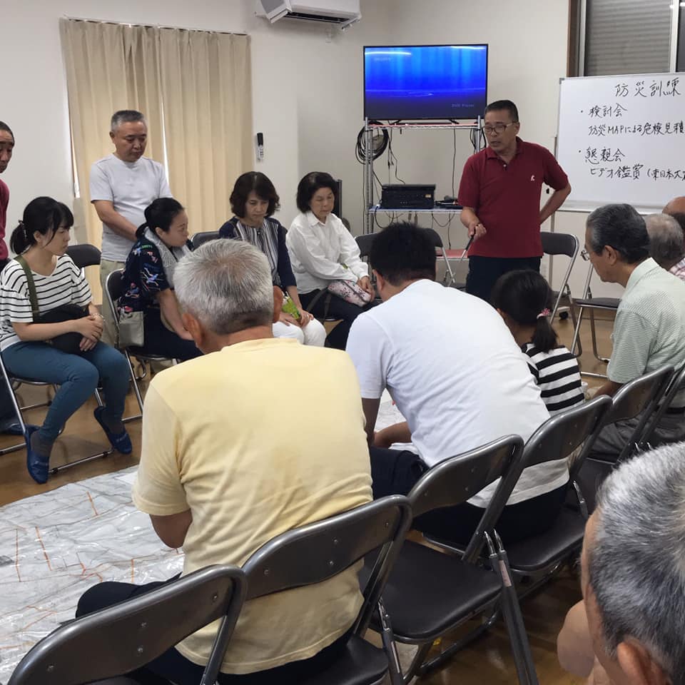 地元で開催された防災訓練に参加