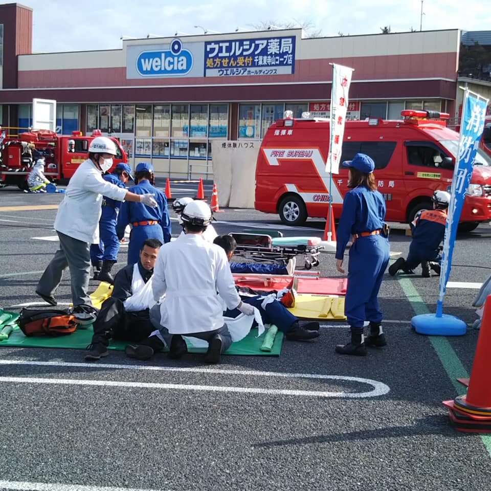 地元自治会地域で初の消防演習